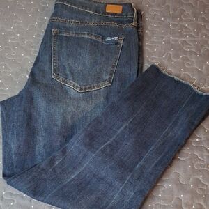 Seven7 Women's Blue Ankle & Cropped Jeans